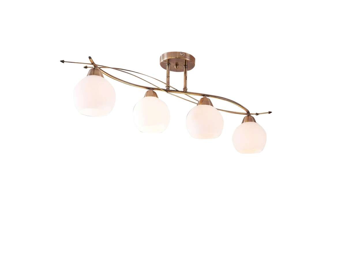 Lindby – Leanda 4 Kattovalaisin Opal/Antique Brass