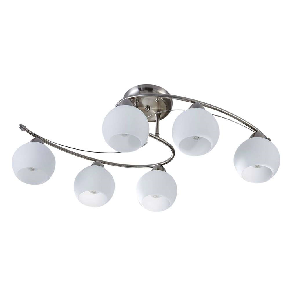 Lindby – Svean 6 Kattovalaisin White/Nickel