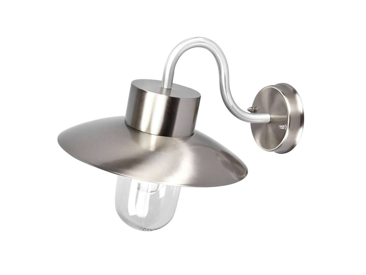 Lindby – Leenke Ulko Seinävalaisin Stainless Steel/Clear Lindby