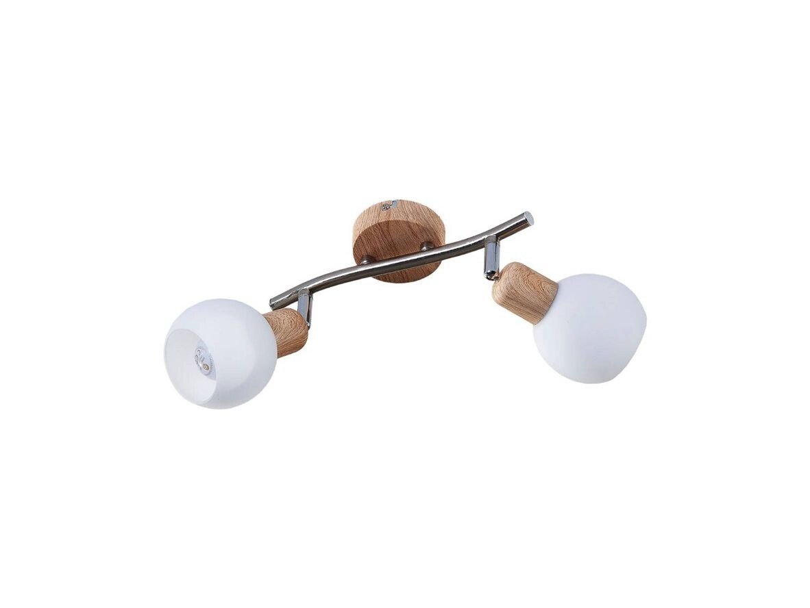 Lindby – Svenka Kattovalaisin White/Light Wood/Satin Nickel