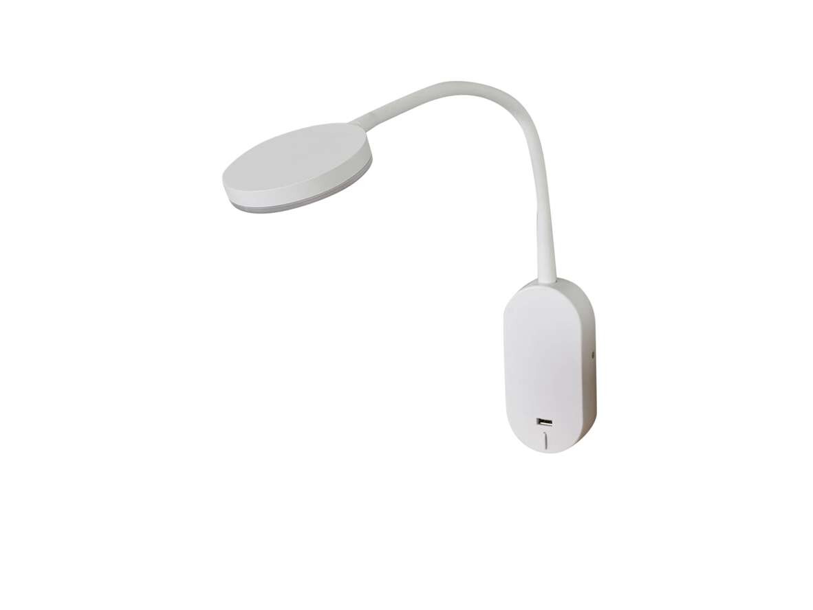 Lindby – Milow LED Seinävalaisin USB White