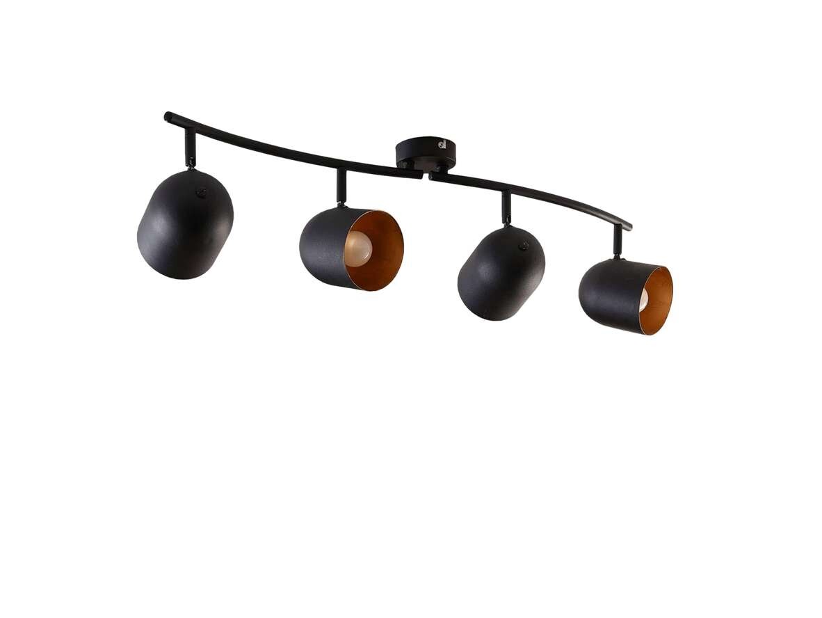 Lindby – Morik 4 LED Kattovalaisin Black/Gold