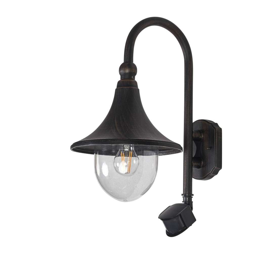 Lindby – Daphne Ulko Seinävalaisin w/Sensor Antique Black