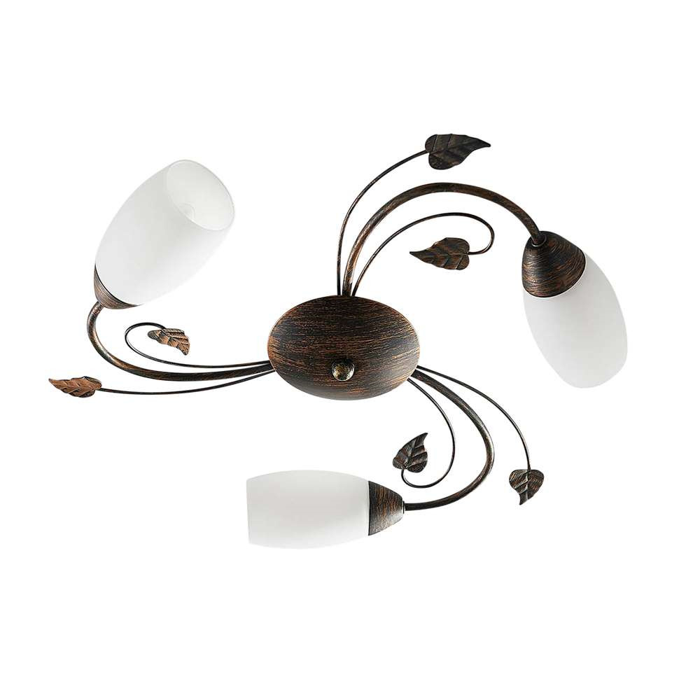 Lindby – Stefania 3 Kattovalaisin White/Black-Gold