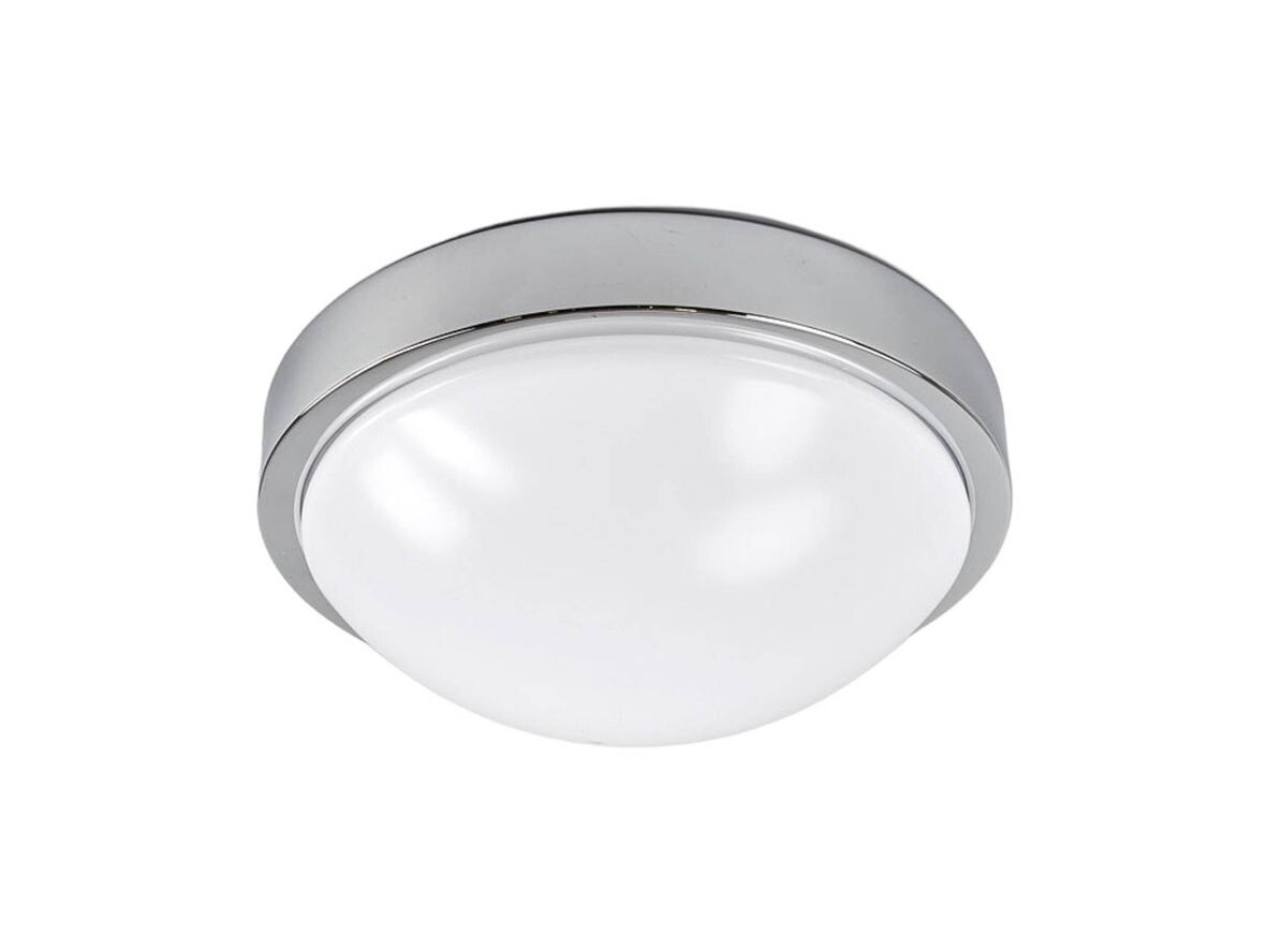 Lindby – Elucio Kattovalaisin IP44 Opal/Chrome