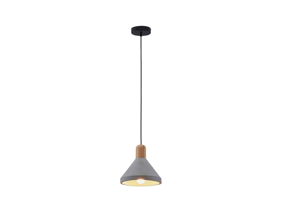 Lindby – Caisy Round Riippuvalaisin Concrete/Wood Lindby