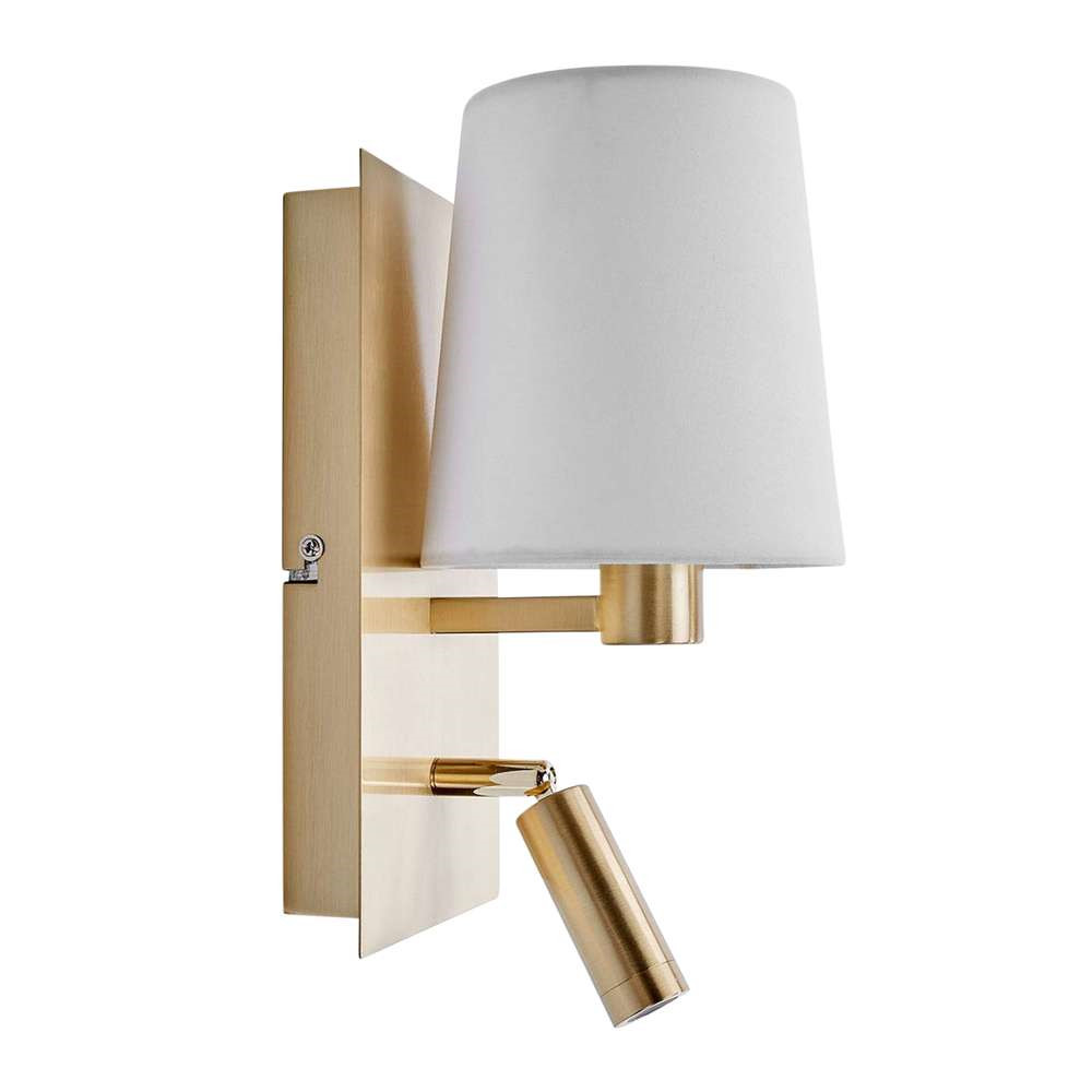 Lindby – Aiden Seinävalaisin White/Antique Brass Lindby