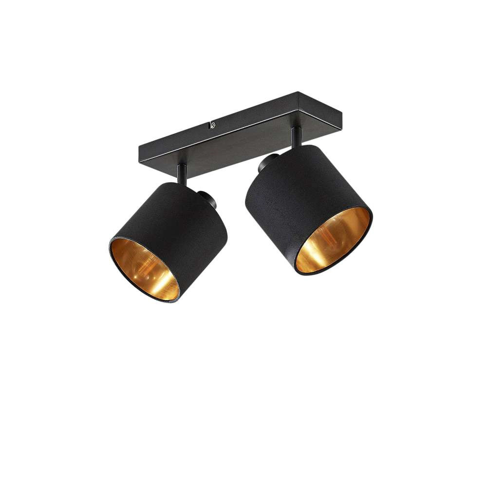 Lindby – Vasilia 2 Kattovalaisin Black/Gold