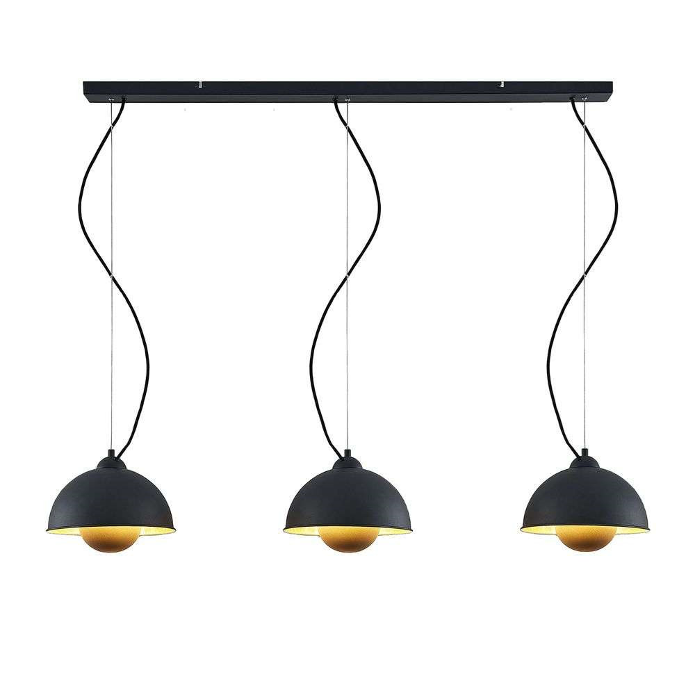 Lindby – Gretja 3 Riippuvalaisin Black/Gold Lindby