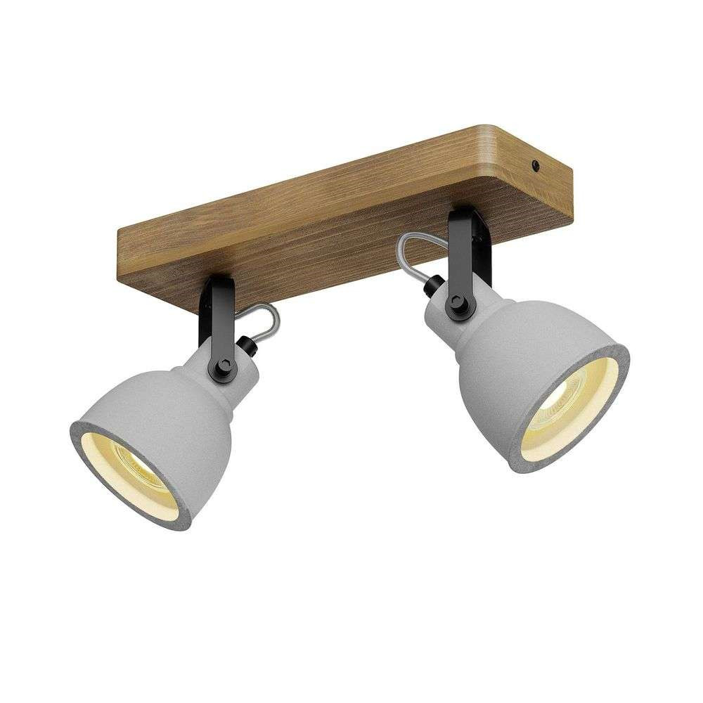 Lindby – Mirka 2 Kattovalaisin Grey/Dark Wood