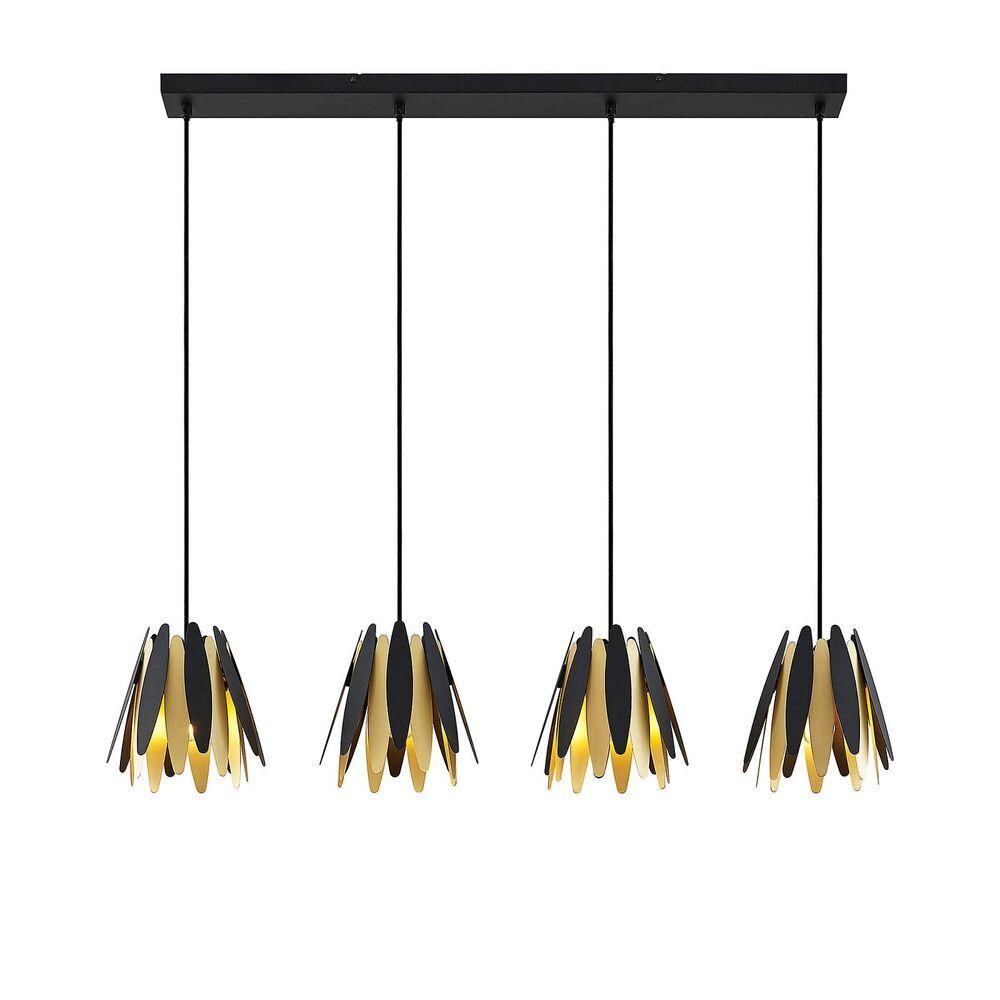 Lucande - Lounit 4 Hanglamp Black/Gold