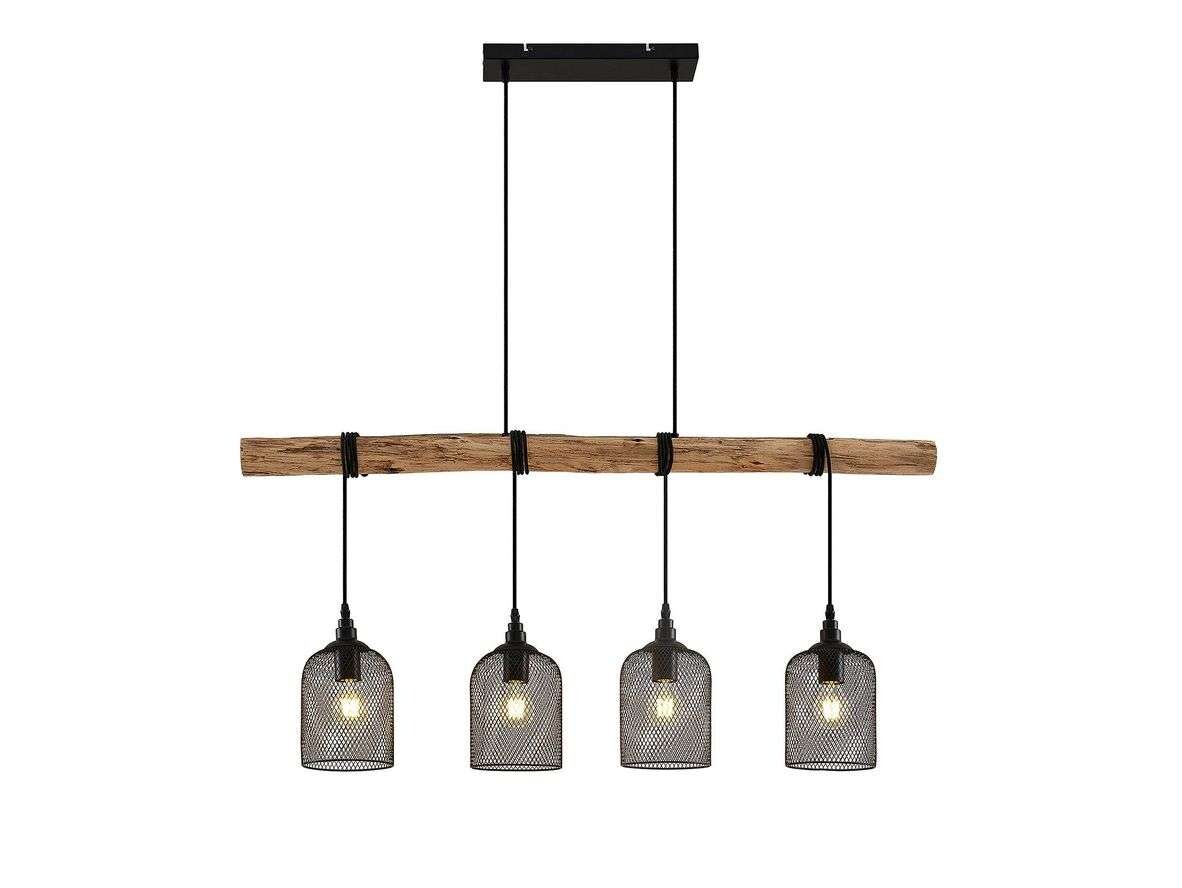 Lindby – Elrond 4 Riippuvalaisin Black/Wood Lindby