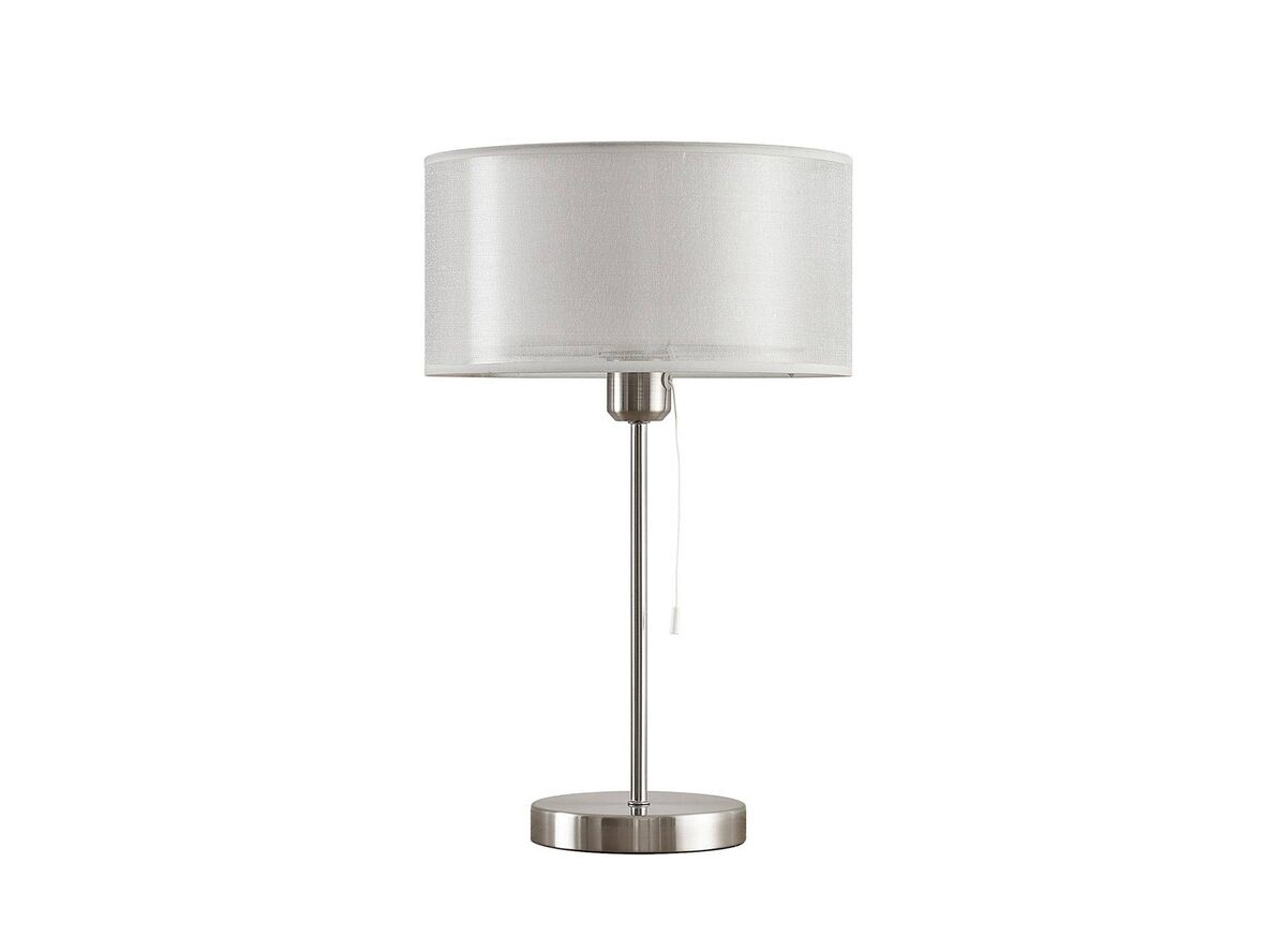 Lindby – Taxima Pöytävalaisin Satin Nickel/White