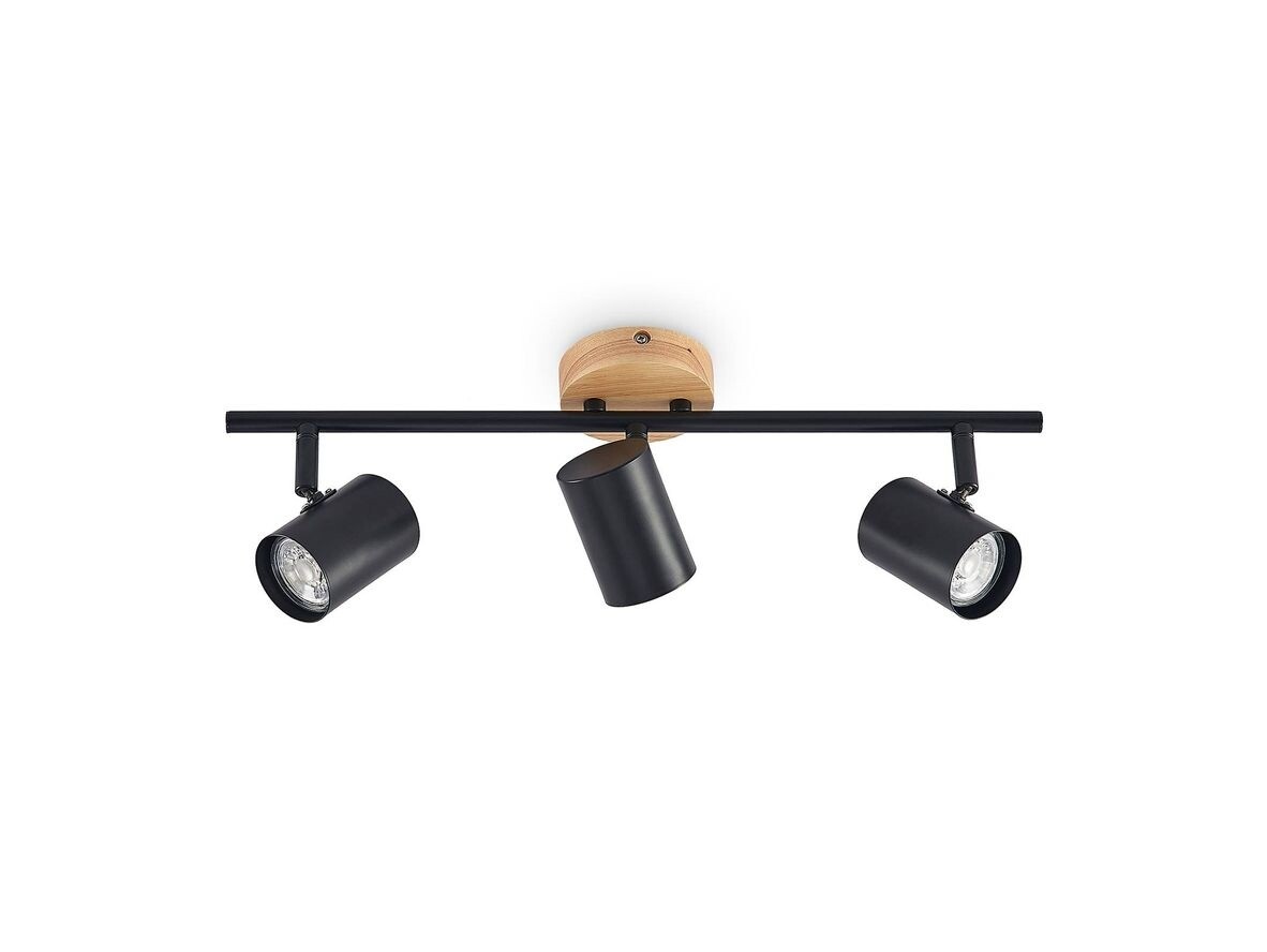 Lindby – Xiomara 3 Kattovalaisin Black/Light Wood