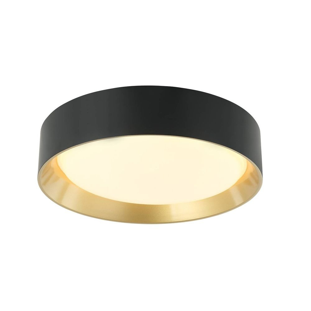 Lindby – Kambia LED Kattovalaisin Ø45 Black/Gold