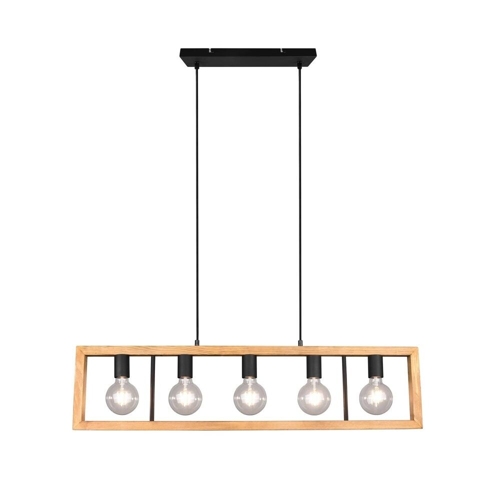 Lindby – Anahita 5 Riippuvalaisin Wood/Black Lindby