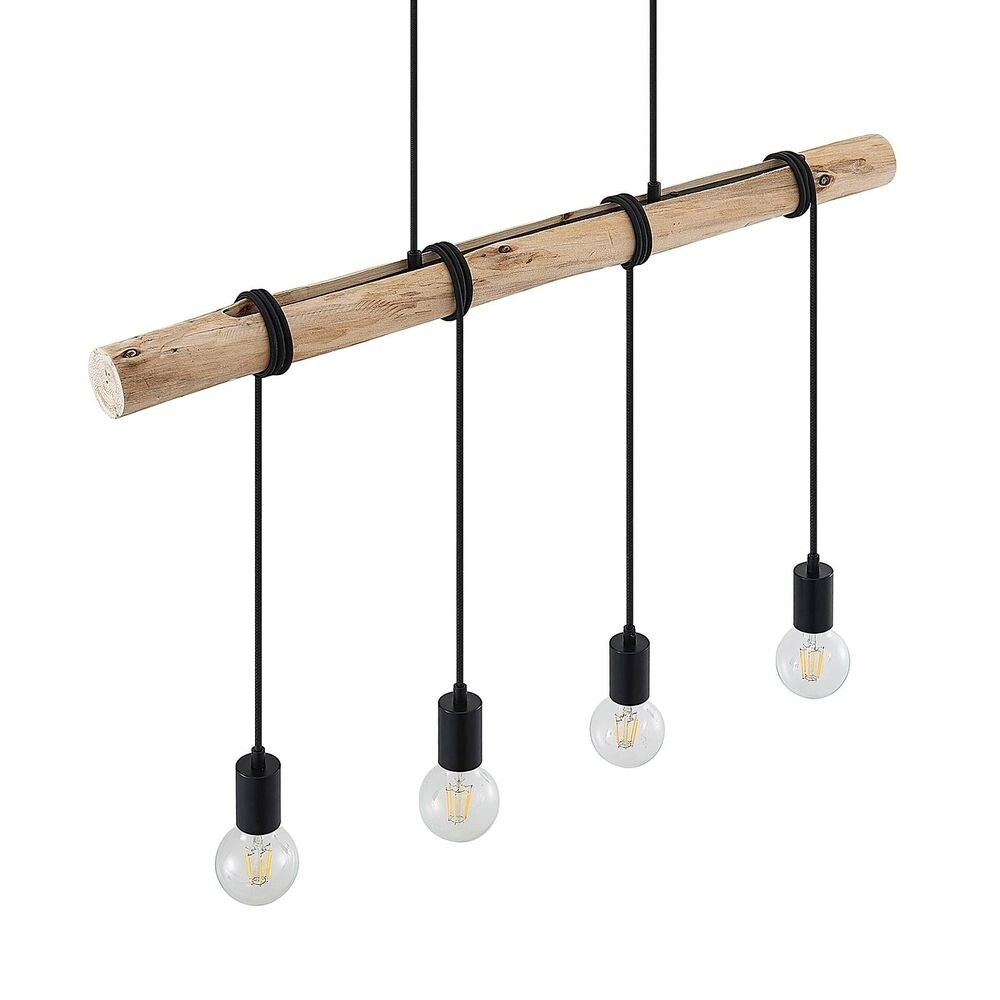 Lindby – Ferris 4 Riippuvalaisin Wood/Black Lindby