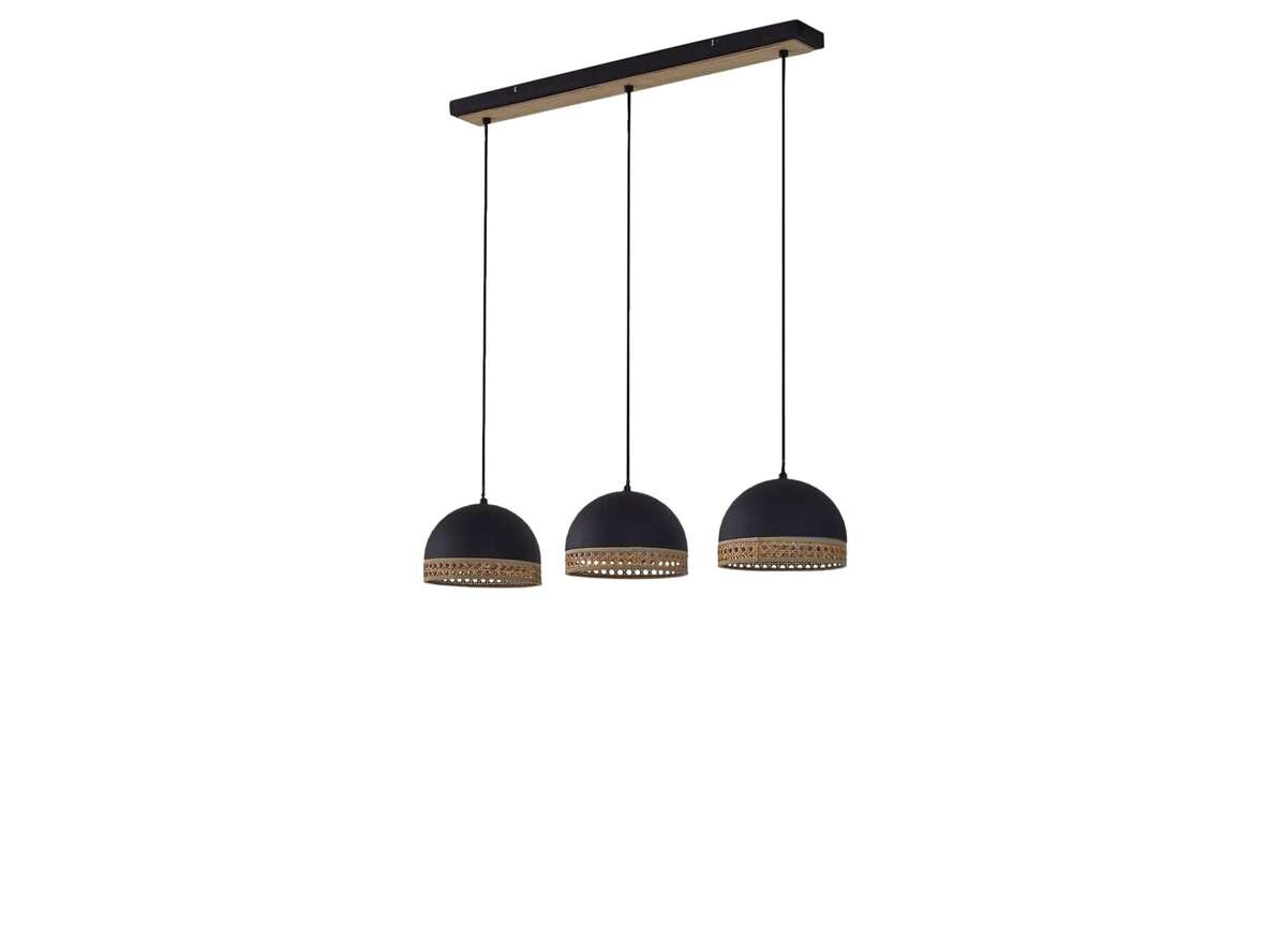 Lindby – Lonnaris 3 Riippuvalaisin Black/Nature Lindby