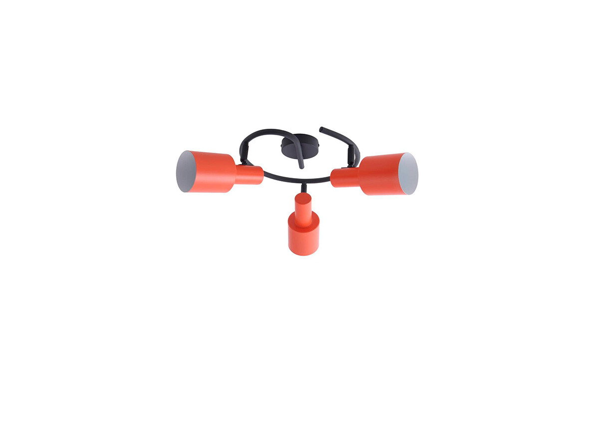 Lindby – Ovelia 3 Round Kattovalaisin Orange/Black