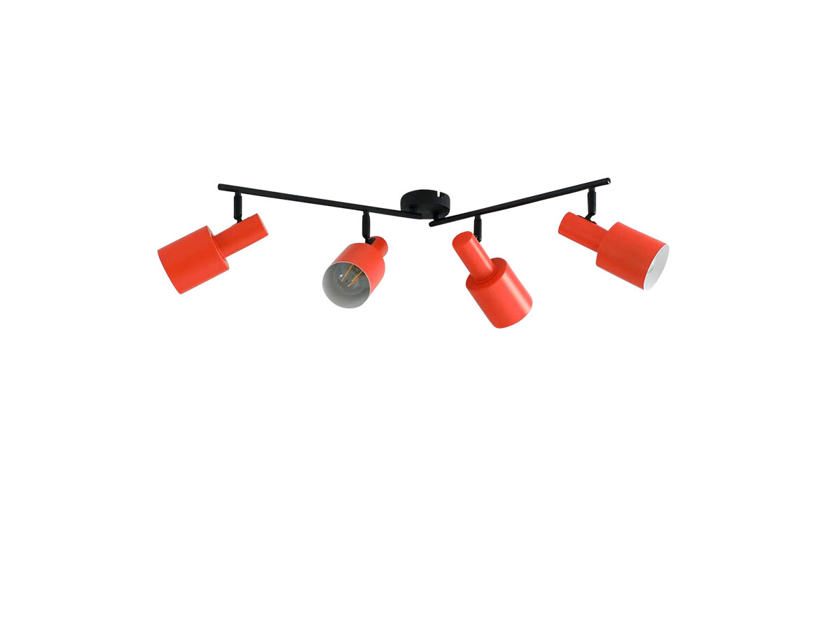 Lindby – Ovelia 4 Kattovalaisin Orange/Black Lindby