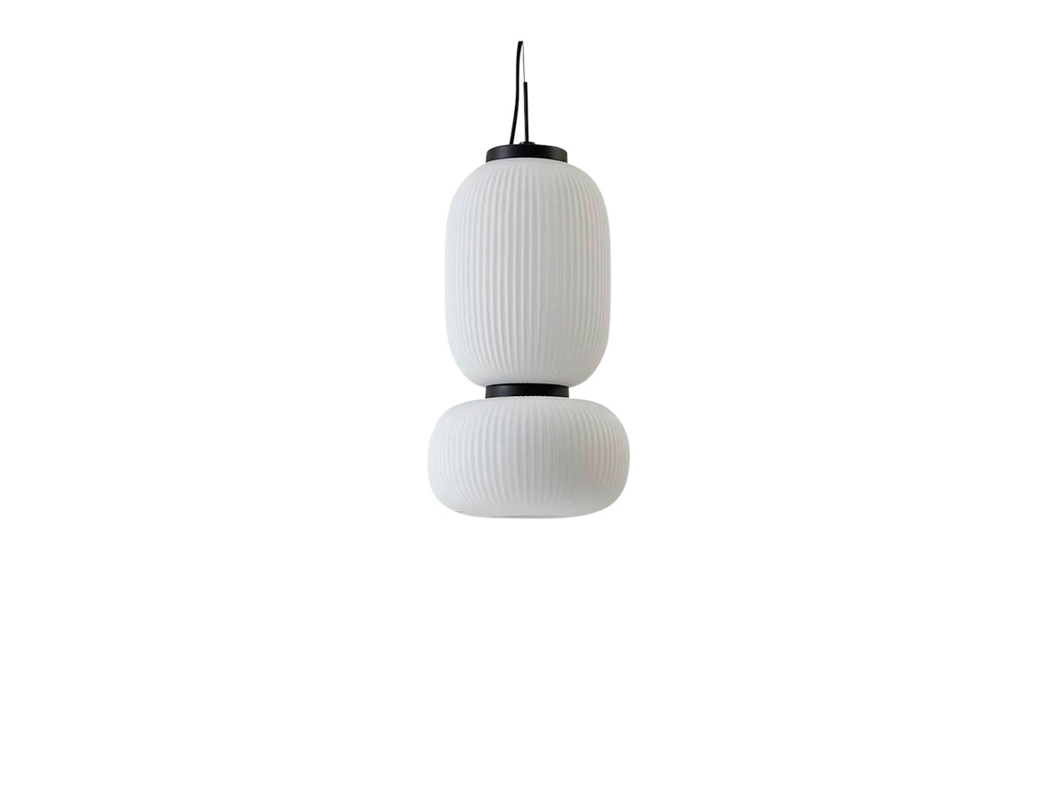 Lucande - Lucya 2 LED Hanglamp Zwart/Wit