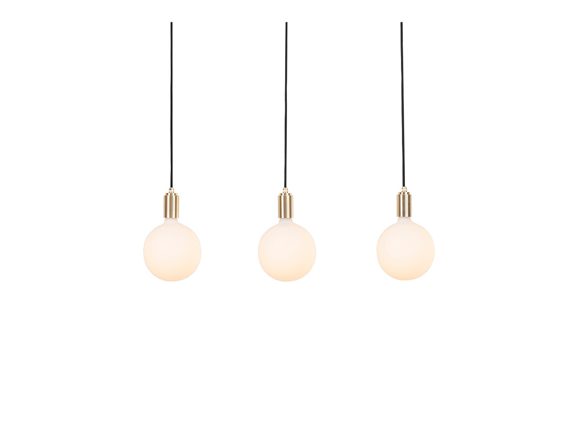 Tala - Linear Triple Hanglamp w/3 Sphere IV Brass/White