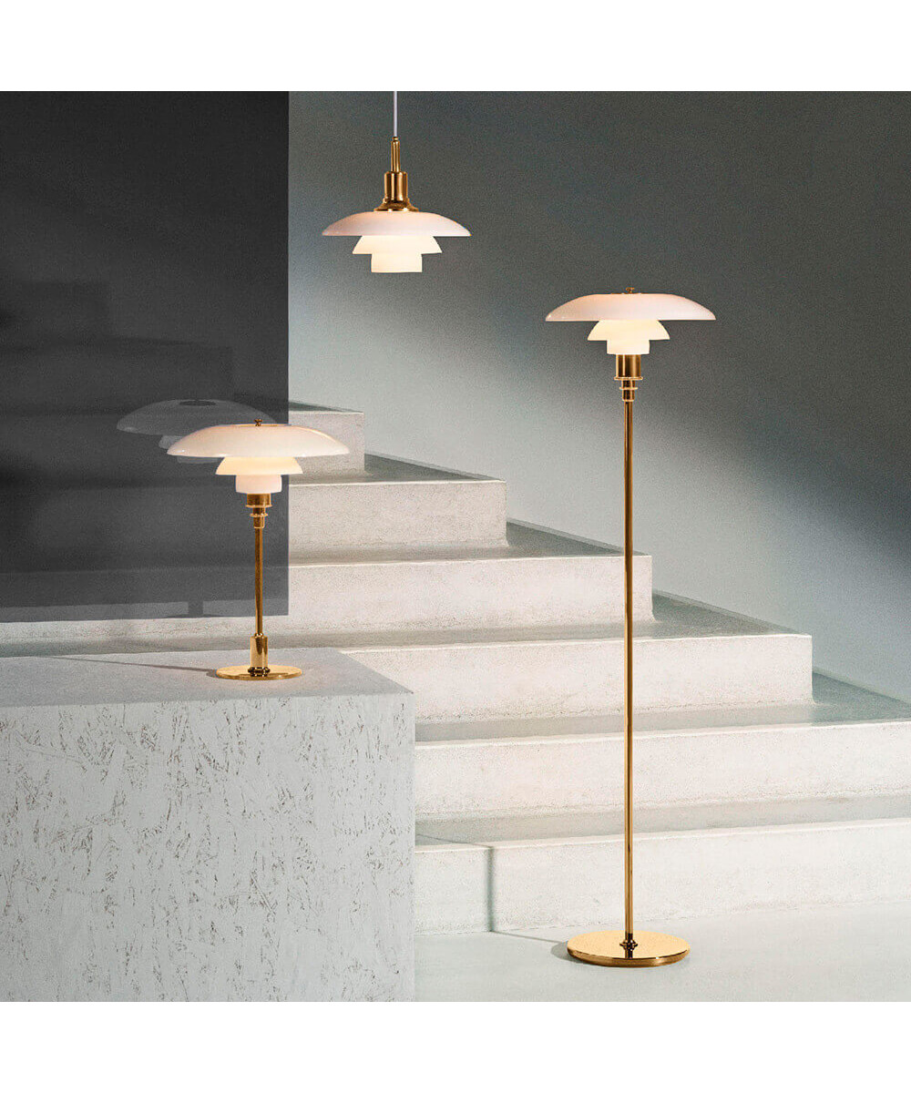 PH 3½2½ Floor Lamp Brass Louis Poulsen