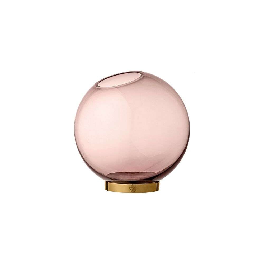 AYTM – Globe Vase w. Stand Ø10 Rose/Kulta