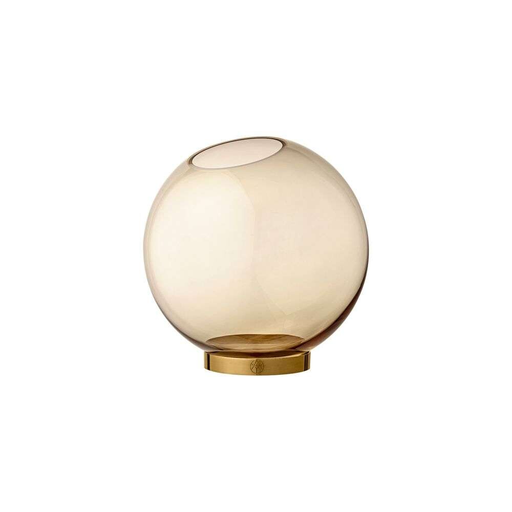 AYTM – Globe Vase w. Stand Ø10 Keltainen/Kulta