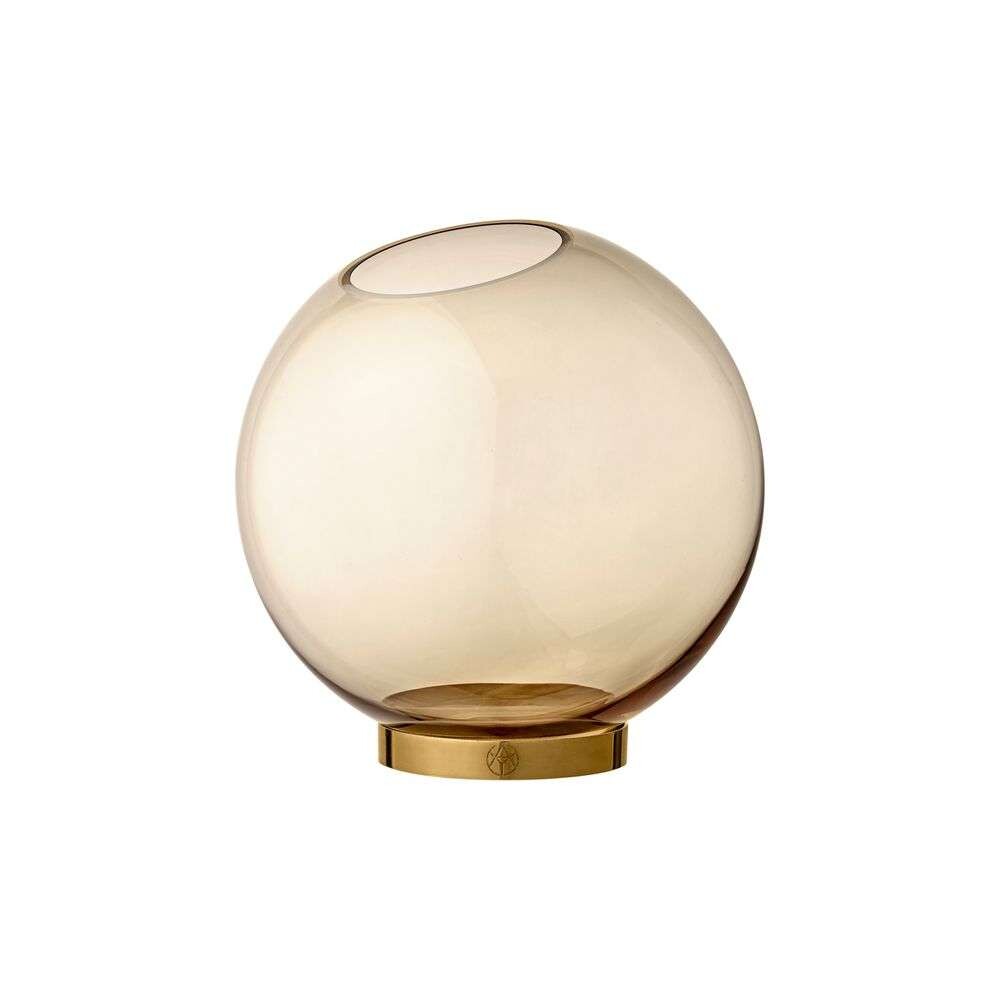 AYTM – Globe Vase w. Stand Ø17 Keltainen/Kulta