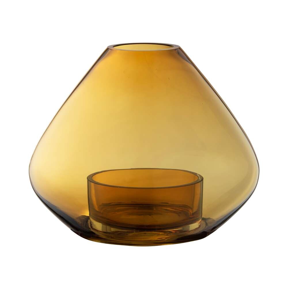 AYTM – Uno Lantern/Vase H21 Amber