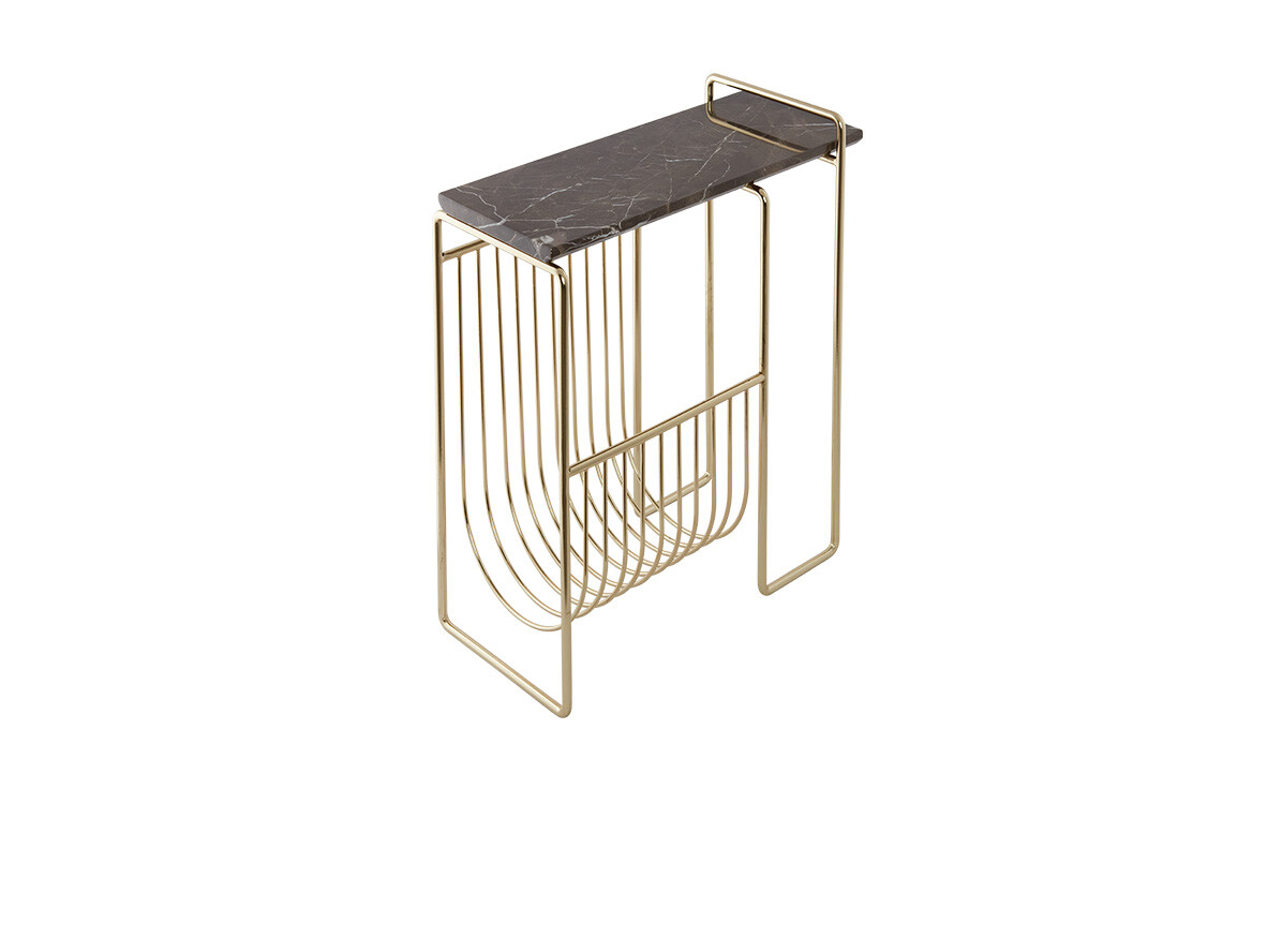 AYTM - Sino Magazine Holder Goud/Bruin