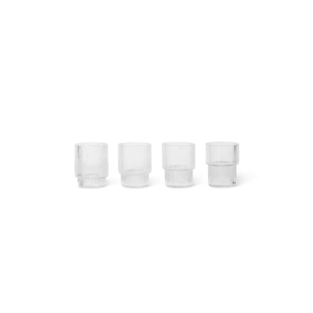 ferm LIVING – Ripple Glass Set of 4 Clear ferm LIVING