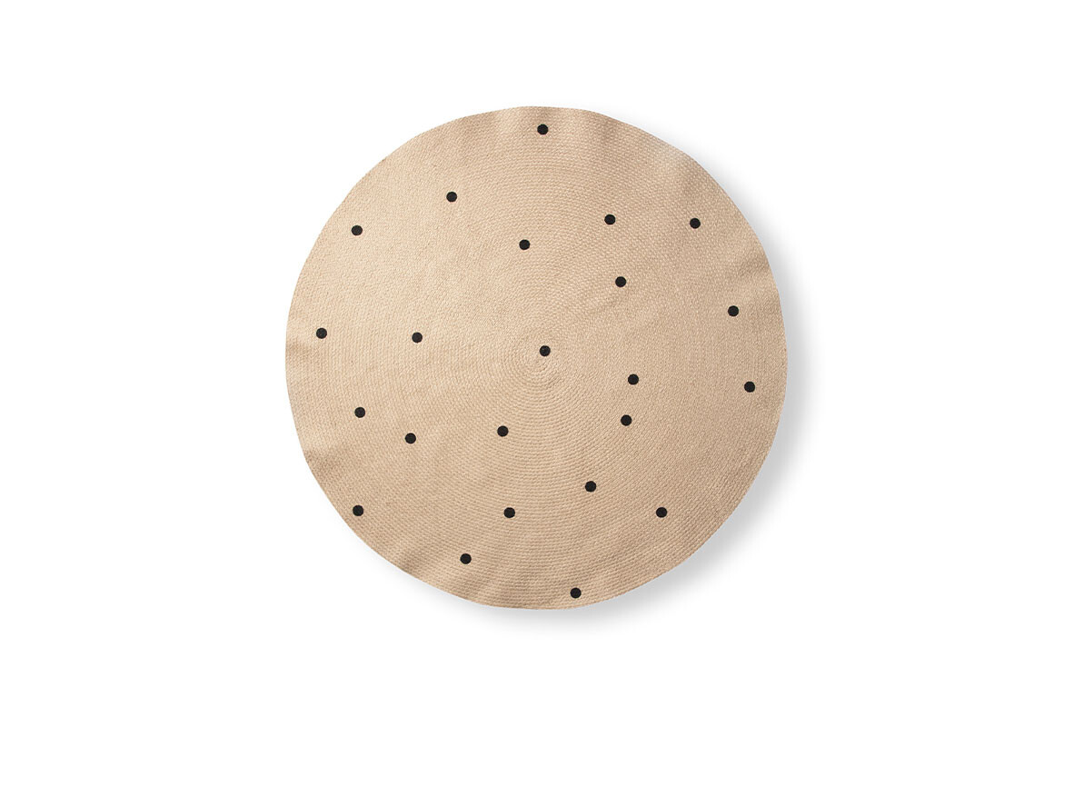 ferm LIVING – Jute Carpet Large Black Dots ferm LIVING