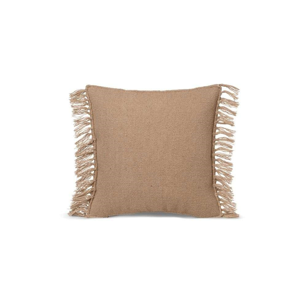 ferm LIVING – Kelim Fringe Cushion S Sand ferm LIVING