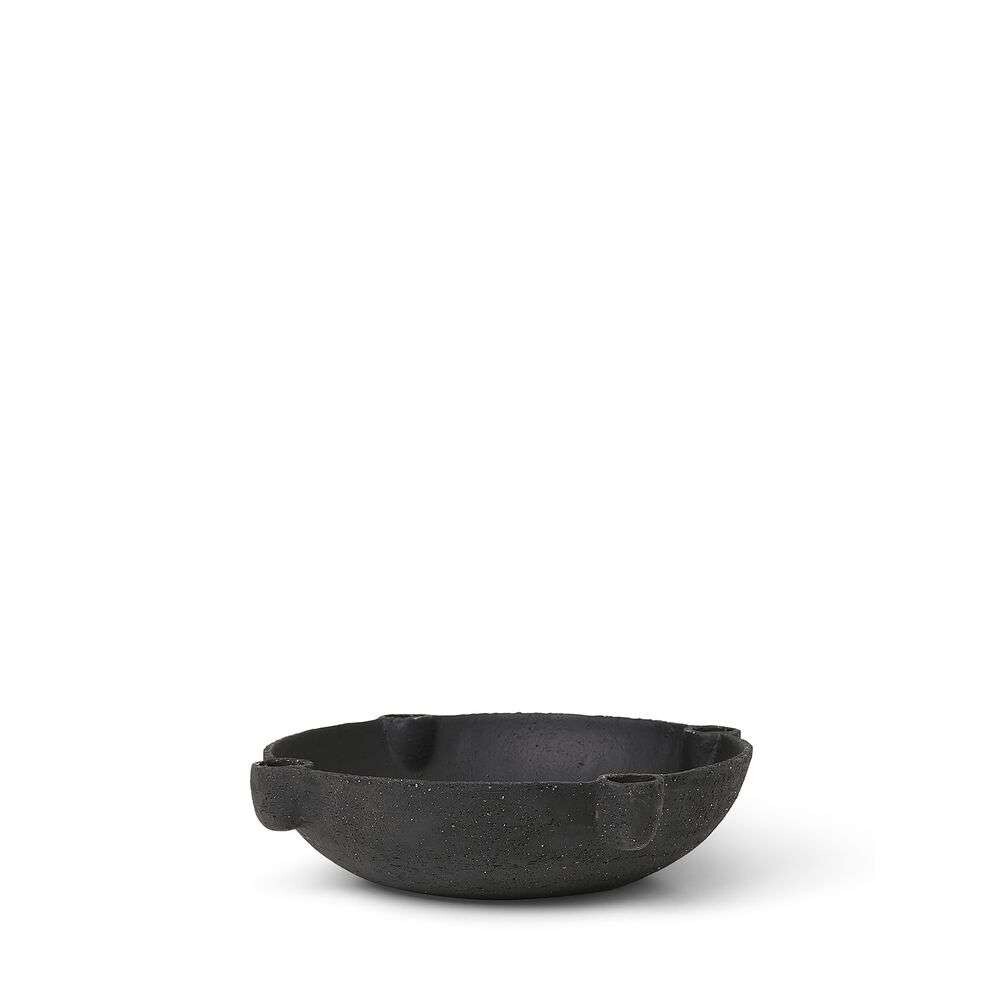 Ferm Living – Bowl Candle Holder L Ceramic Dark Grey