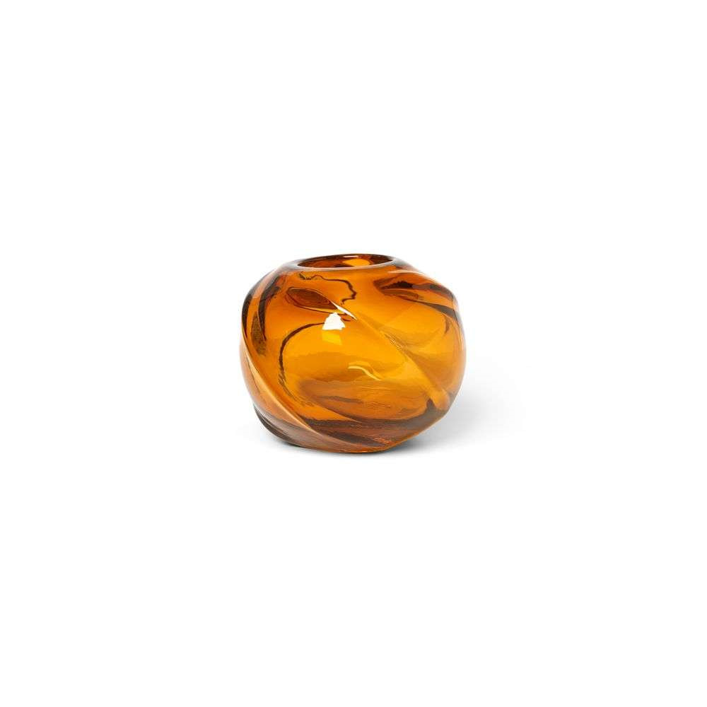 ferm LIVING – Water Swirl Vase Round Amber