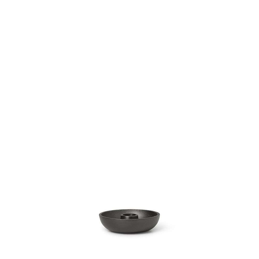 Ferm Living – Bowl Candle Holder Single Black Alu