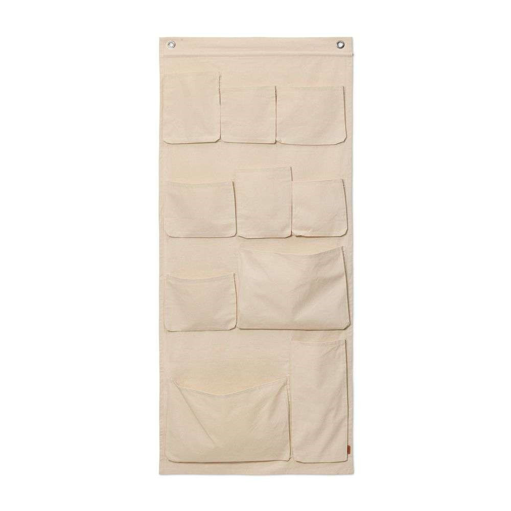 ferm LIVING – Canvas XL Wall Pockets Off-White