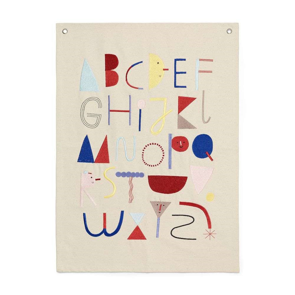 Ferm Living – Alphabet Fabric Poster Off-White