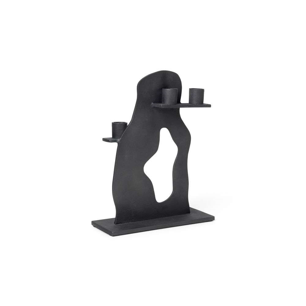 ferm LIVING – Erode Candle Holder Black Alu