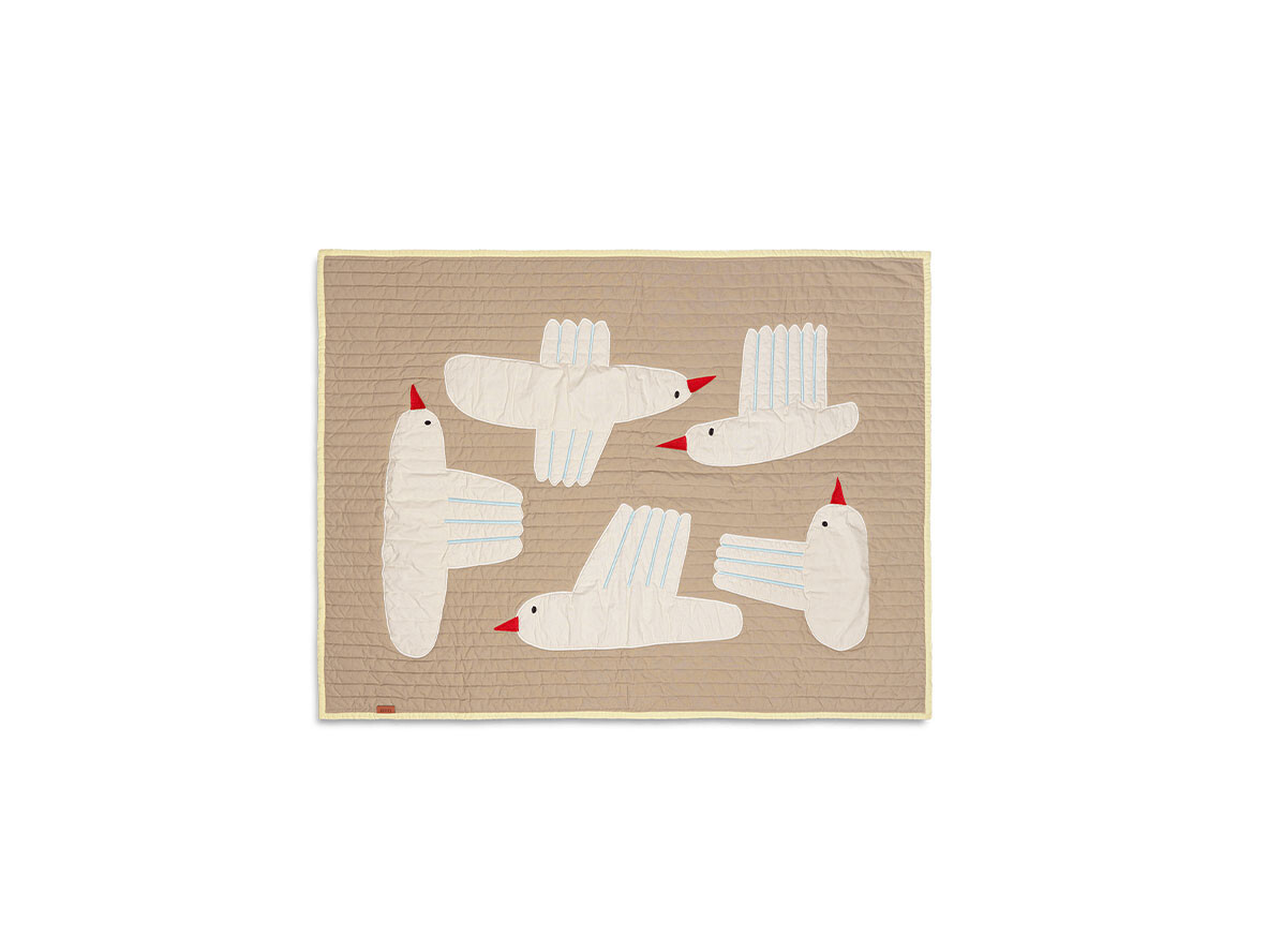 Ferm Living – Bird Quilted Blanket Sand