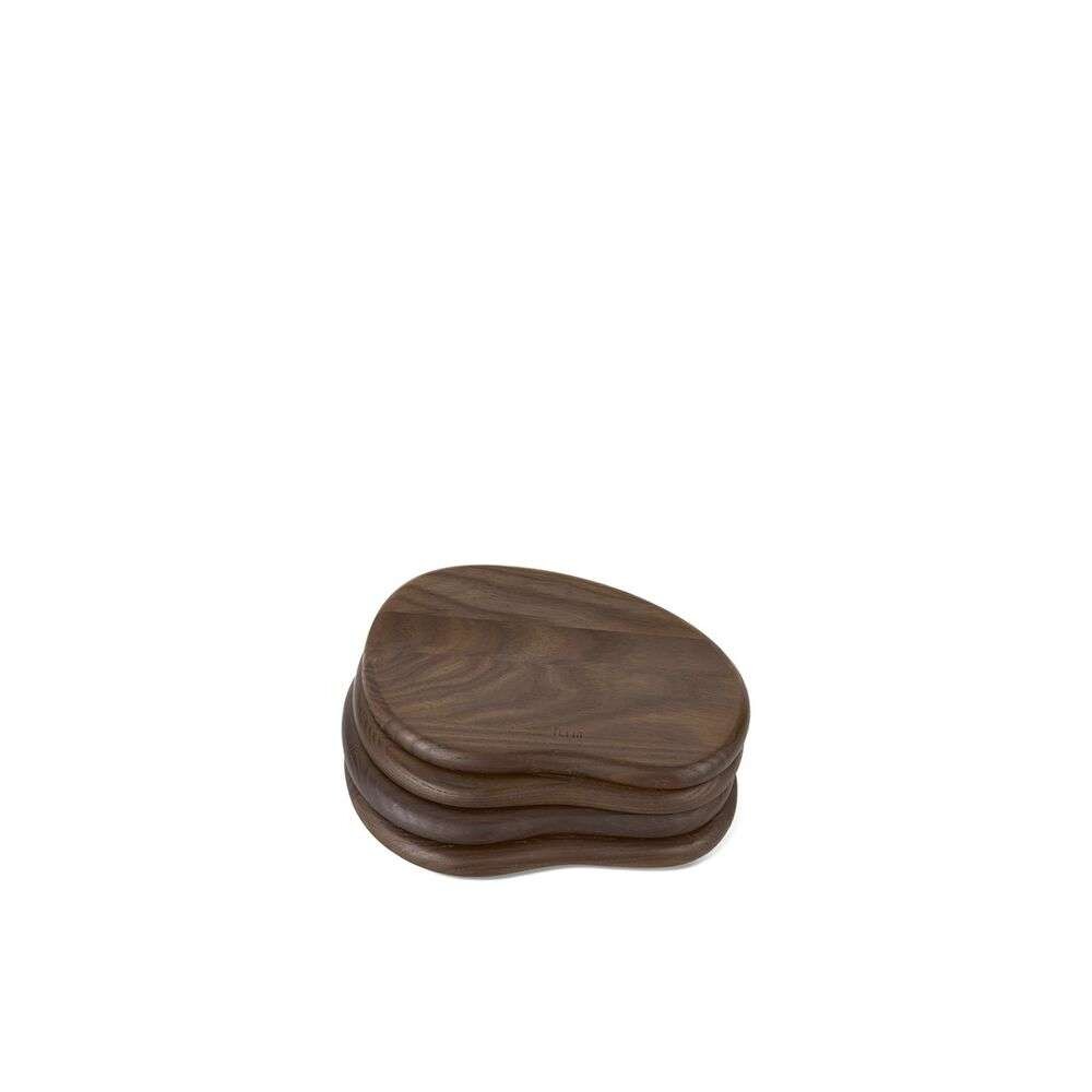 Ferm Living – Cairn Butter Boards Set of 4 Dark Brown