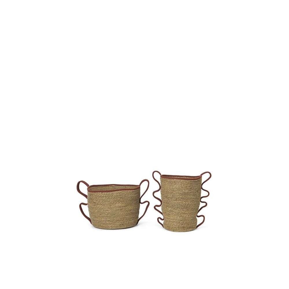 Ferm Living – Verso Baskets Set of 2 Brick