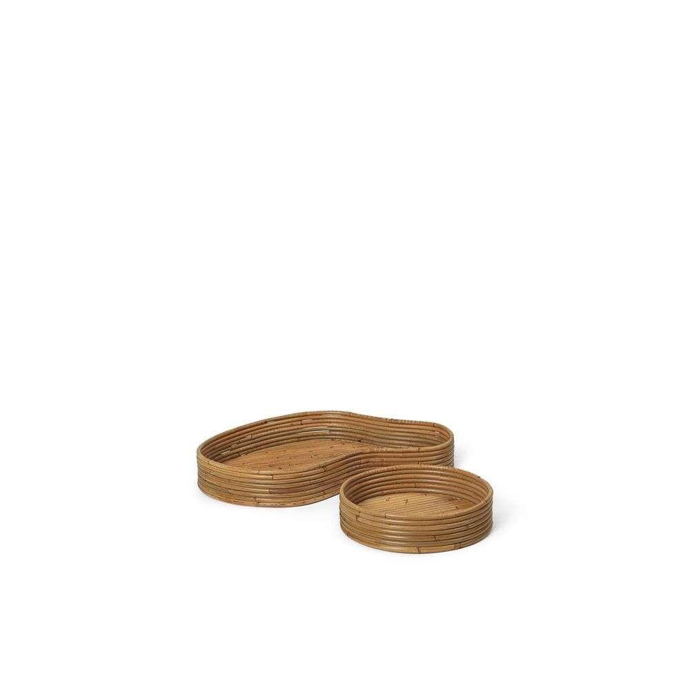 Ferm Living – Isola Trays Set of 2 Natural Stained