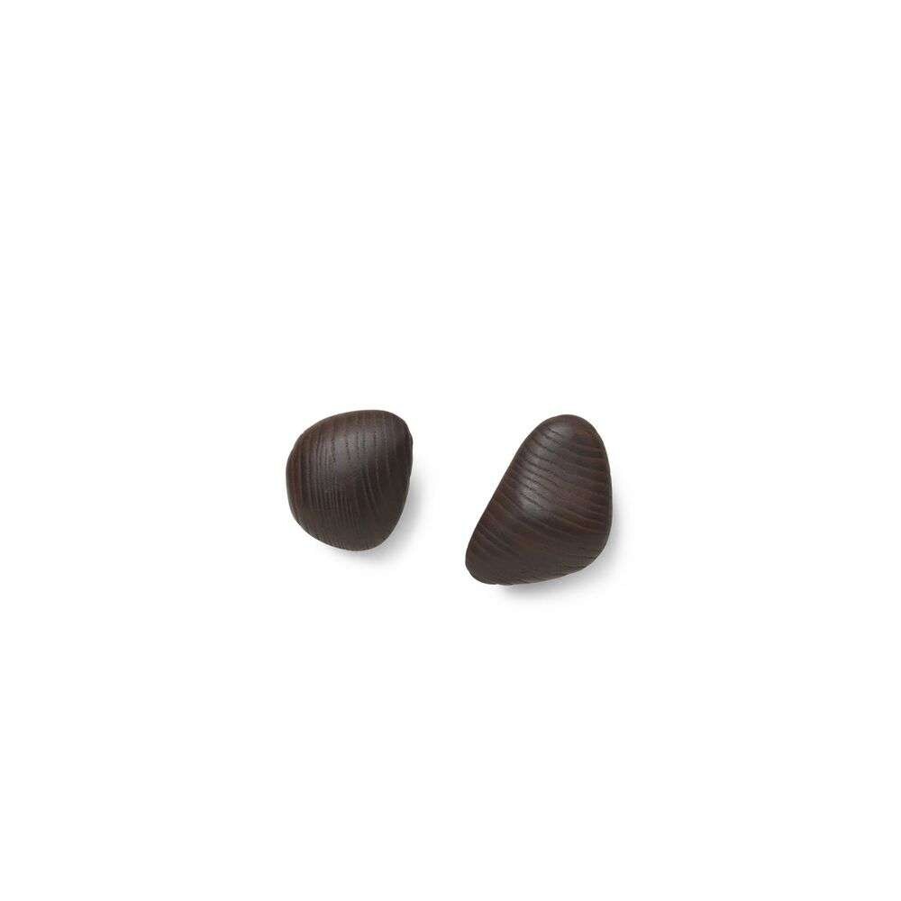 Ferm Living – Cairn Hooks Set of 2 Dark Brown