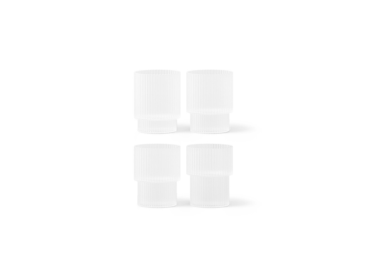 ferm LIVING – Ripple Glasses 4 pcs. Frosted ferm LIVING