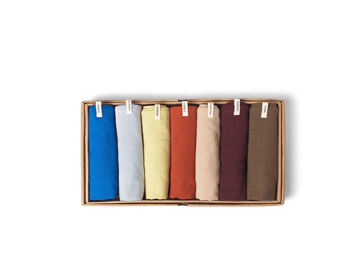 Ferm Living – Day Tea Towel Set of 7 Multi