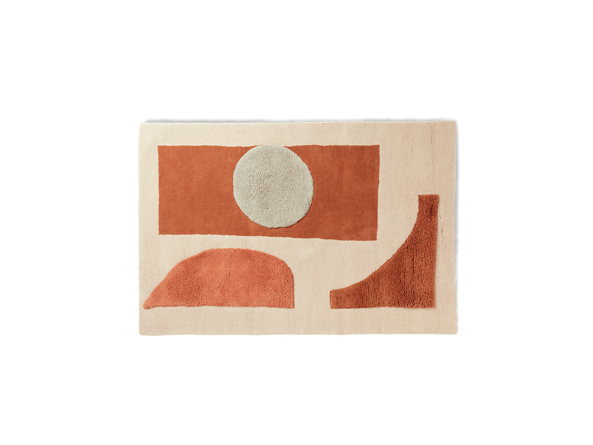 ferm LIVING - Bloco Tufted Rug Large Blush/Off-white