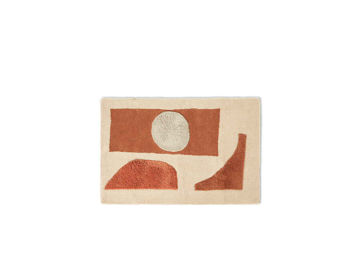 ferm LIVING - Bloco Tufted Rug Small Blush/Off-white